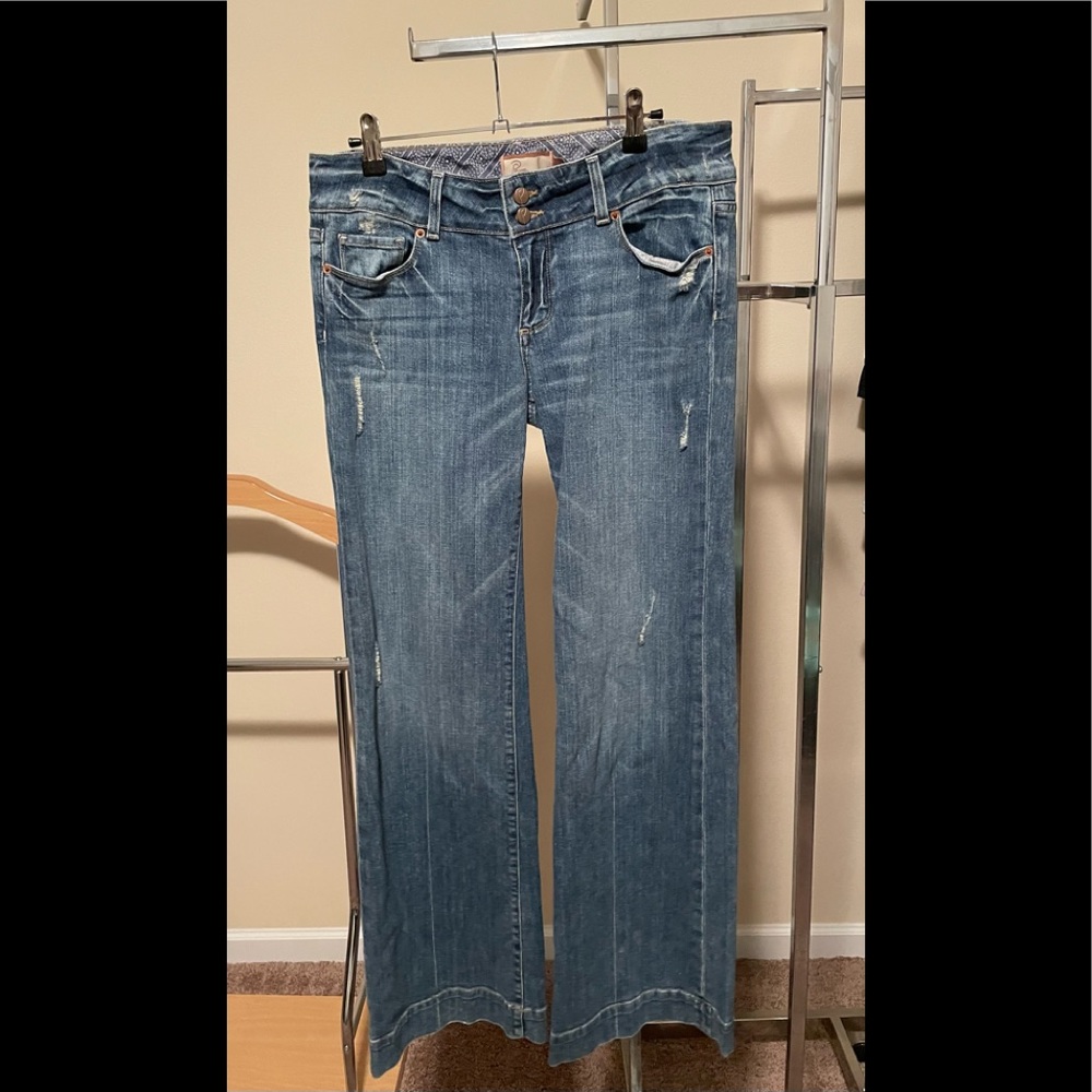 Used blue denim jeans, size 30